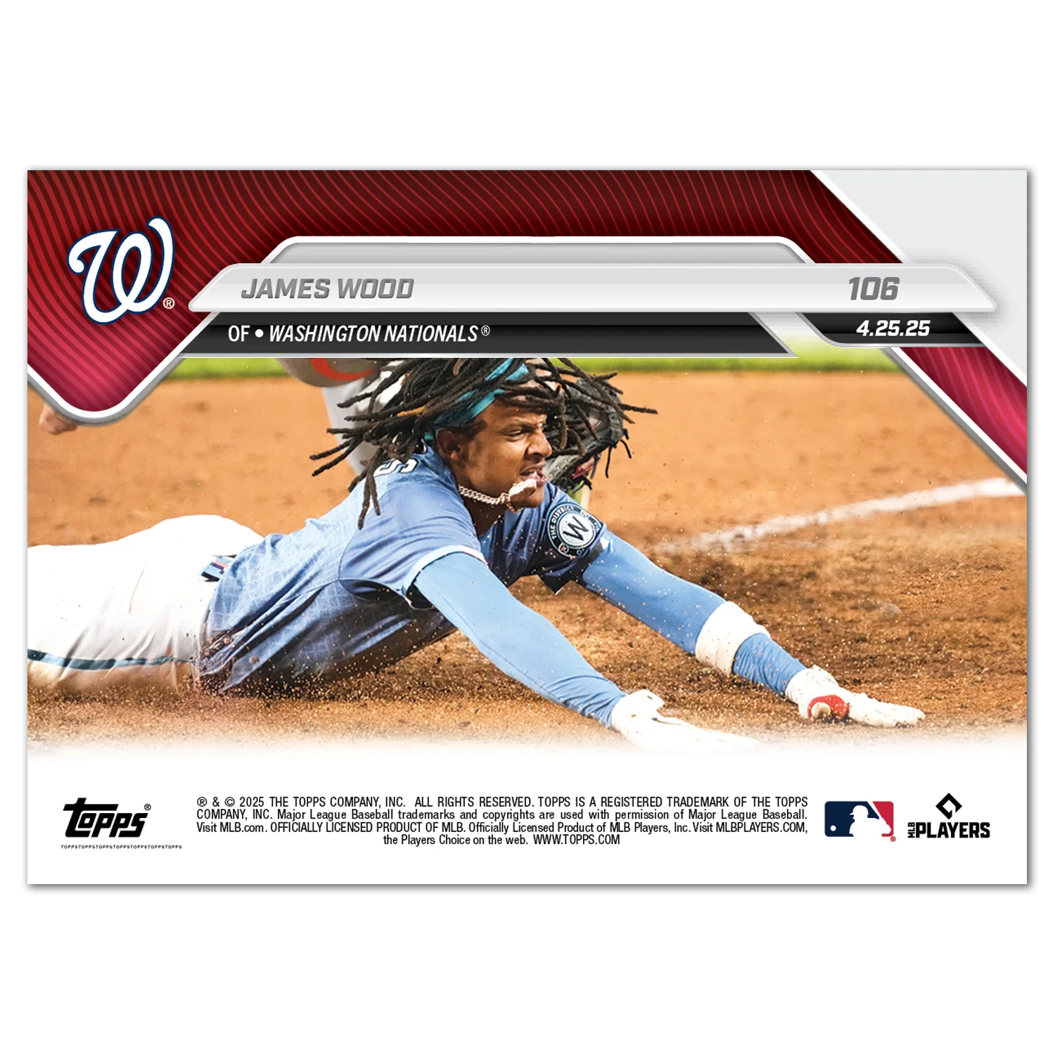 James Wood - 2025 MLB Topps NOW® - Card 106