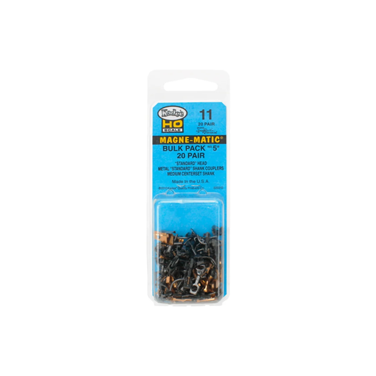 Kadee #11 HO Scale Bulk Pack - 20 pair #5 (NO.5) Metal Couplers - Medium (9/32