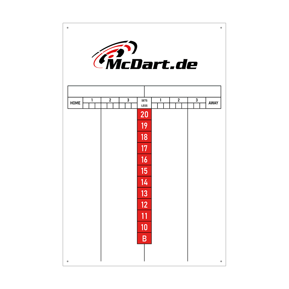 McDart Scoreboard 40 x 60 cm