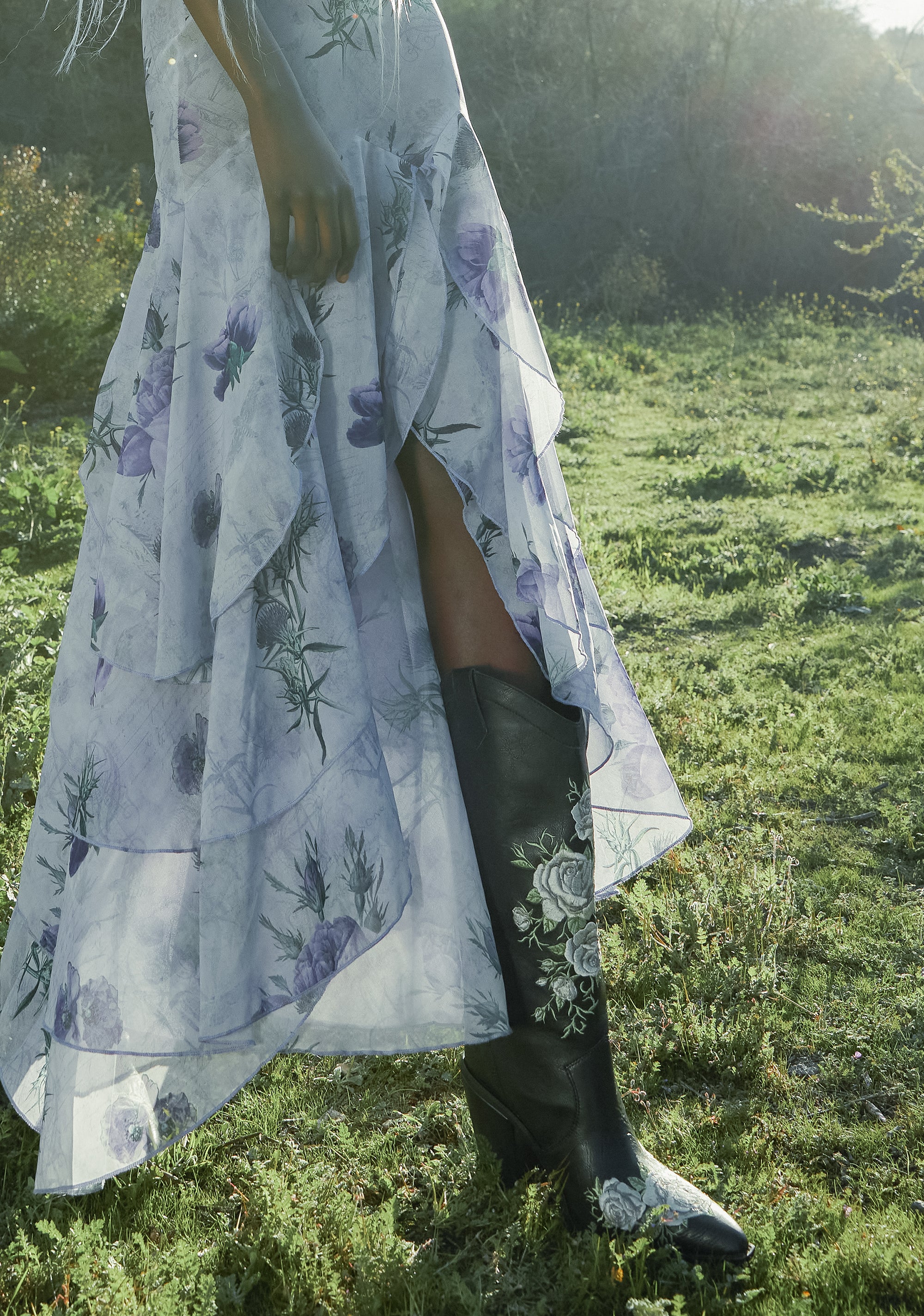 Mourning Rose Cowboy Boots