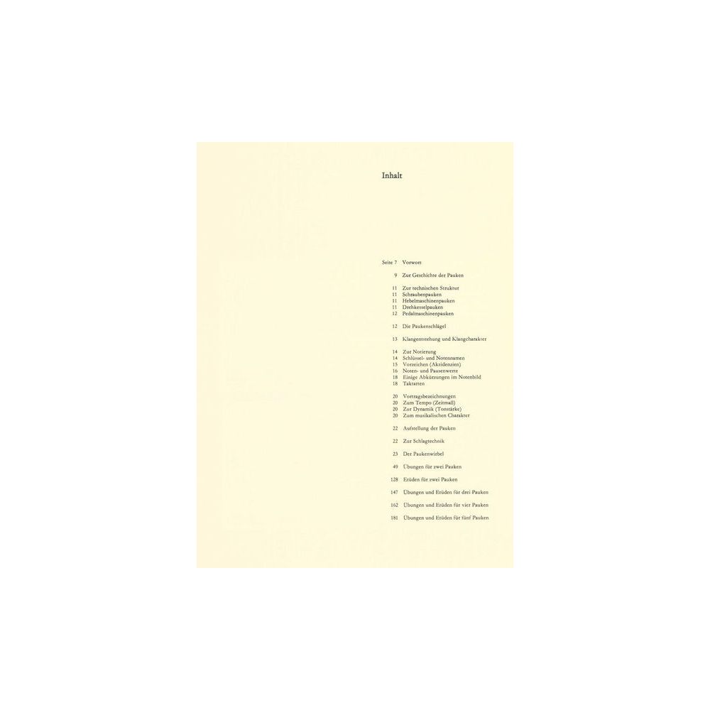 Deutscher Verlag für Musik Schlaginstrumente Pauken – Thomann Ireland