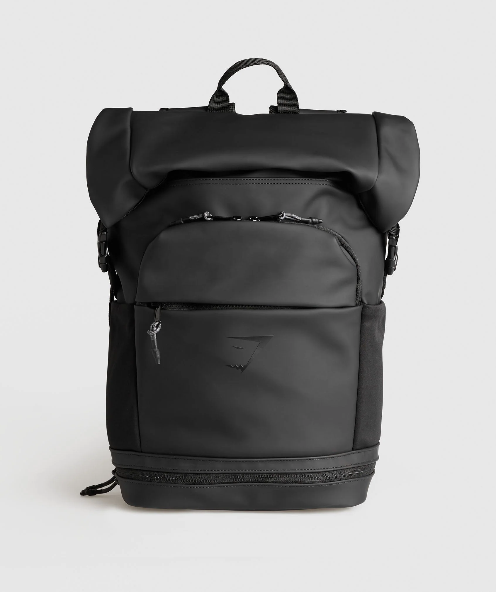 Sleek Backpack Roll Top Black
