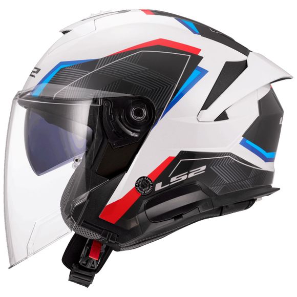 Casque jet LS2 OF618 - VERSO II - AIR - Blanc / BleuRef : LS1040
