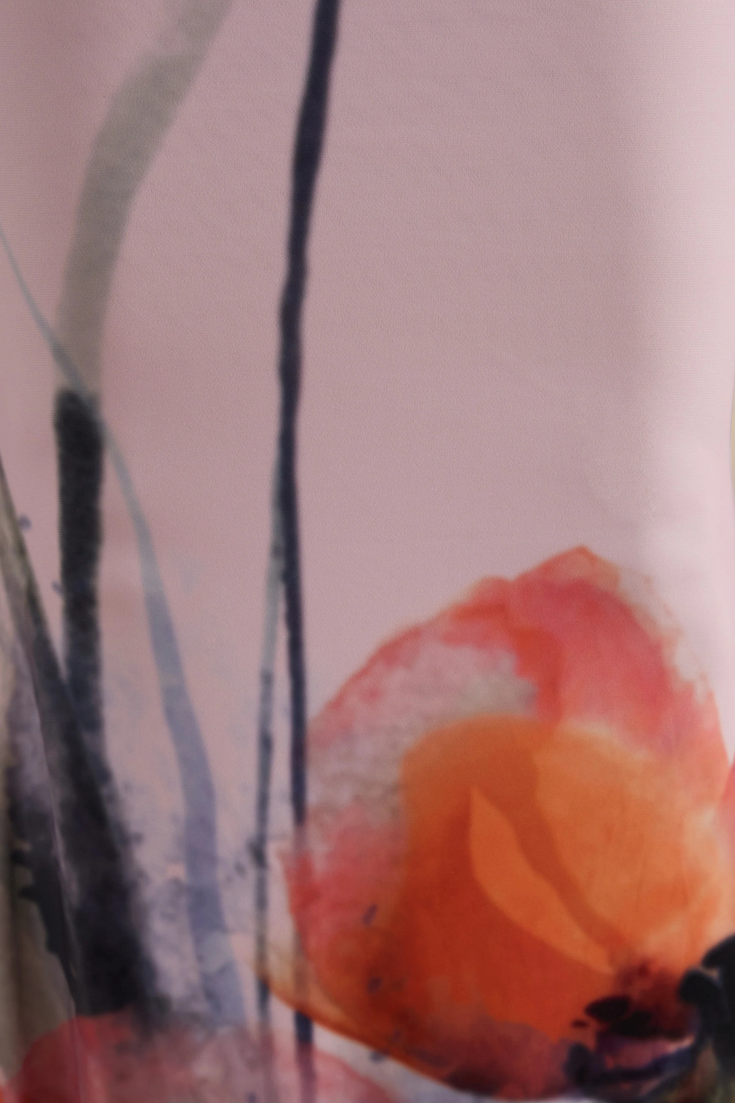 Katia | Pink Poppy Print Bardot-Neck Maxi Dress