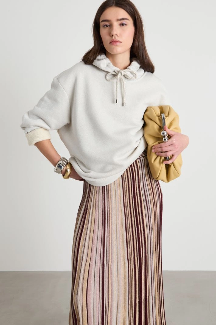 Hooded sweatshirt - WHITE