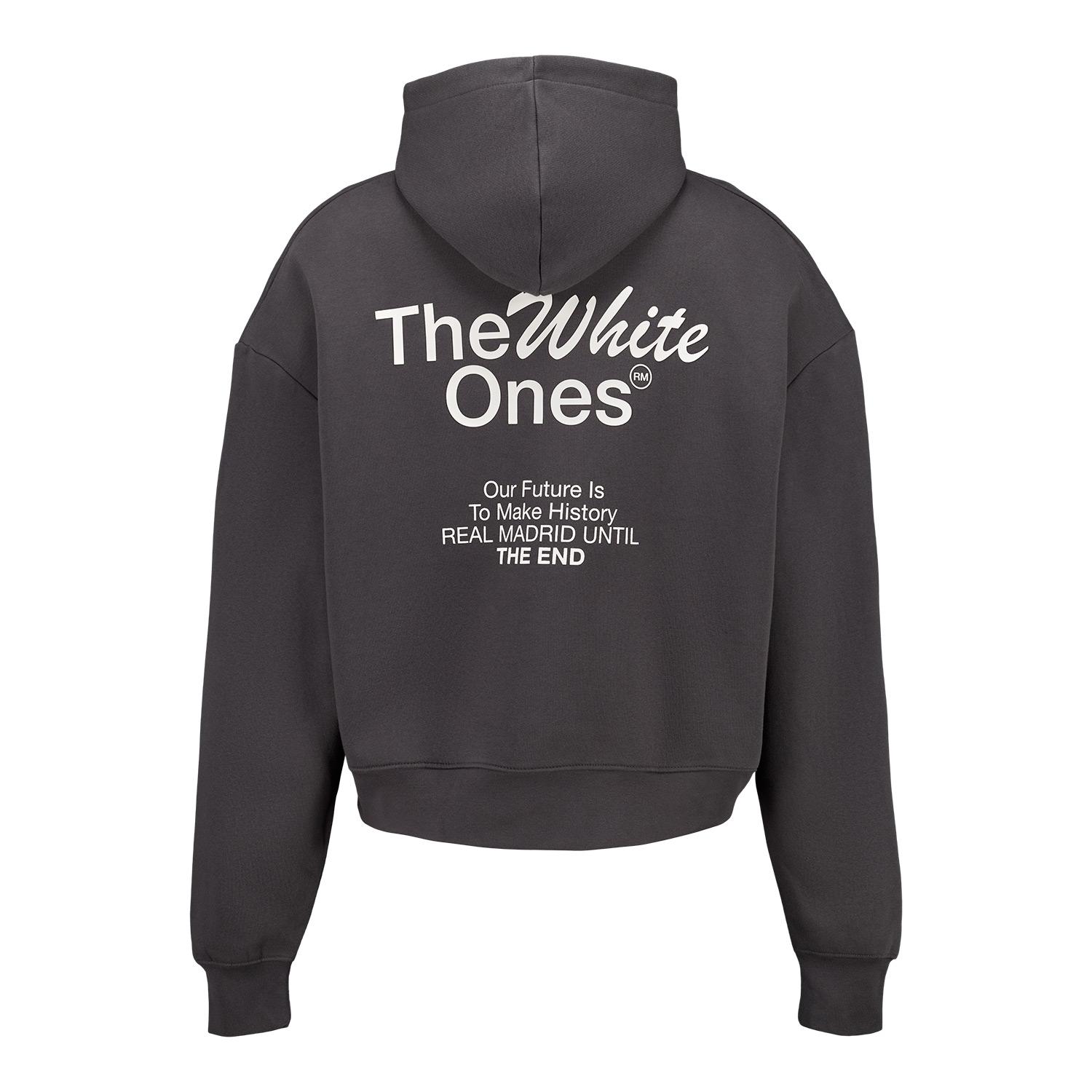 Mens The White Ones Text Hoodie Black
