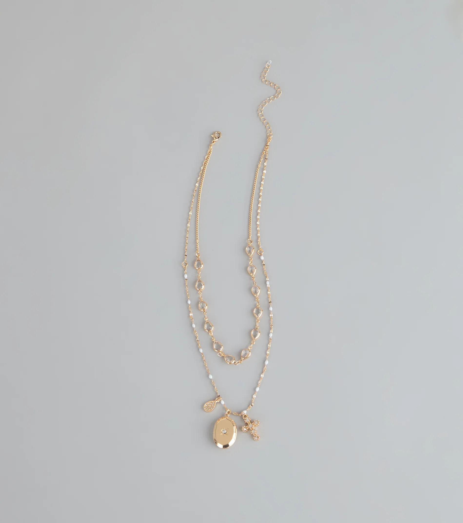 Lucky Layers Locket Charm Necklace