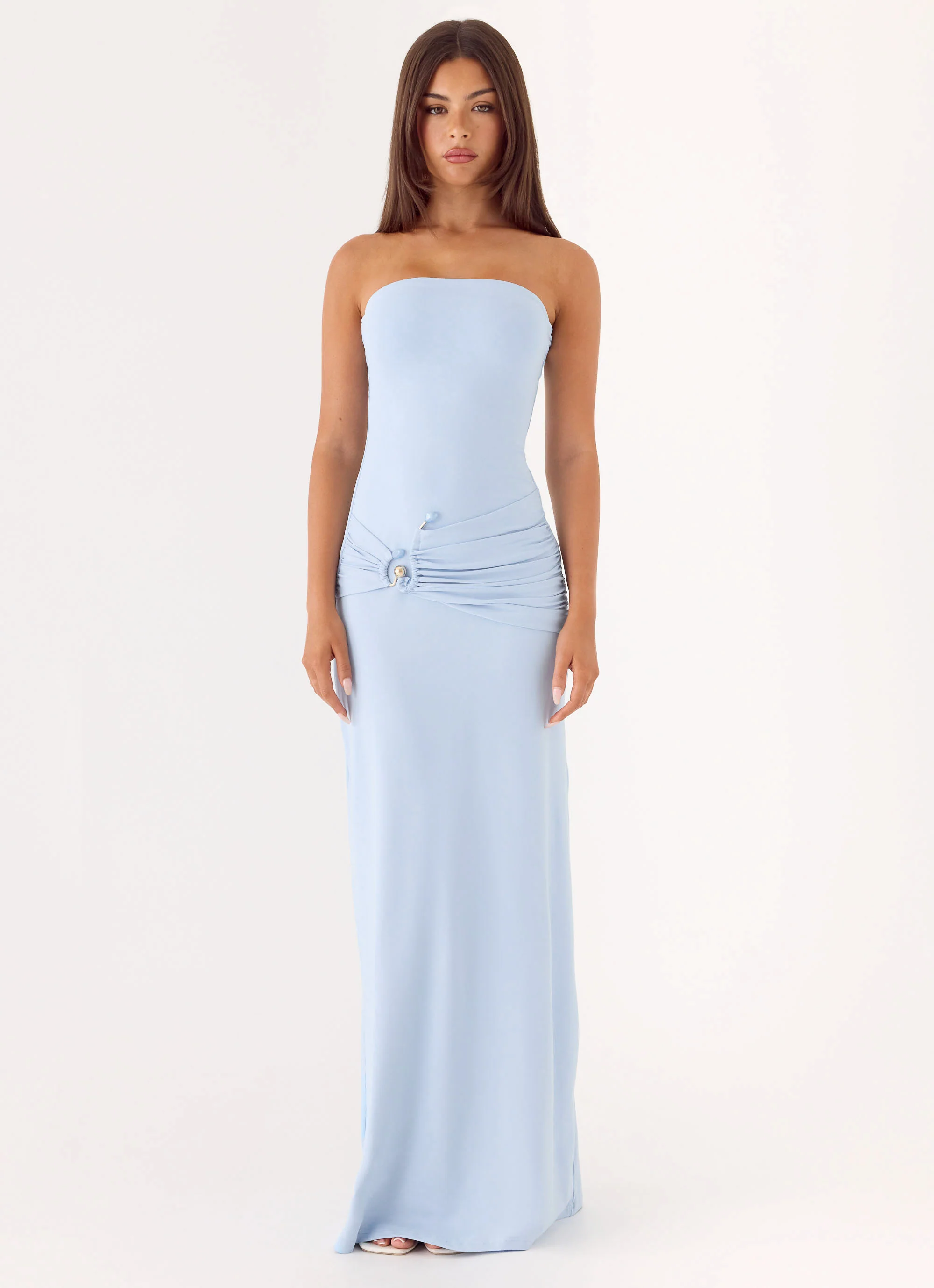 Dimmi Strapless Maxi Dress - Blue