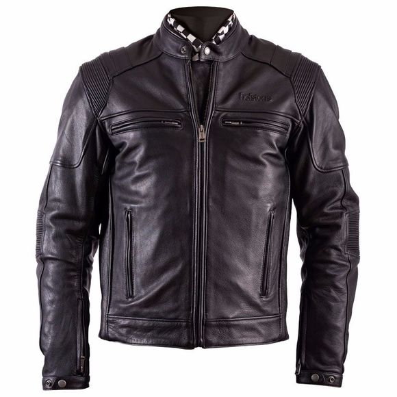 Helstons TRUST Motorcycle Jacket - PLAIN Leather - BlackRef: HS0473