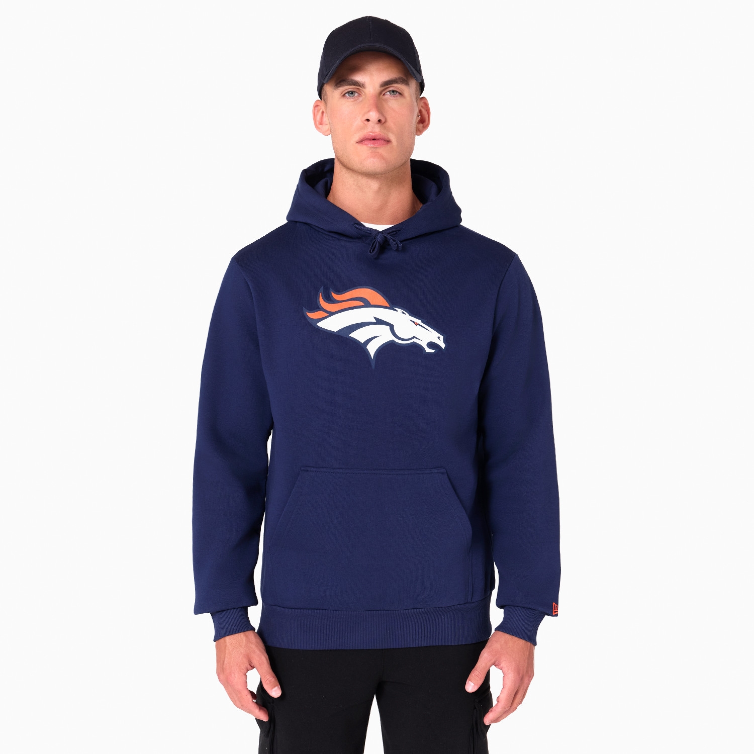Denver Broncos Logo Hoodie New Era NFL Sweatshirt Navy