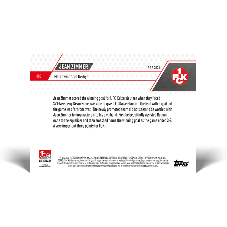 Topps UK - Matchwinner in Derby! - Bundesliga TOPPS NOW® Card #5