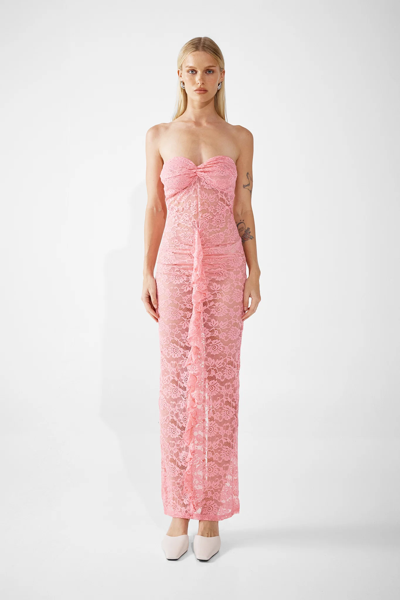 Yasmin Dress | Pink Lace