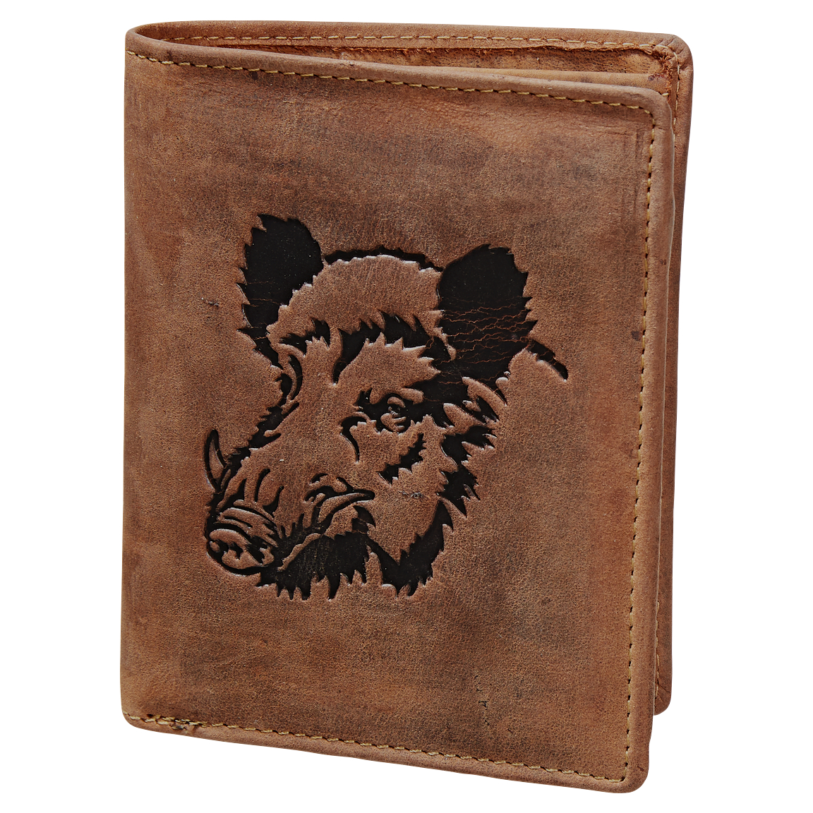 Green Burry Vintage Animal Wallet Wild Boar (Leather)