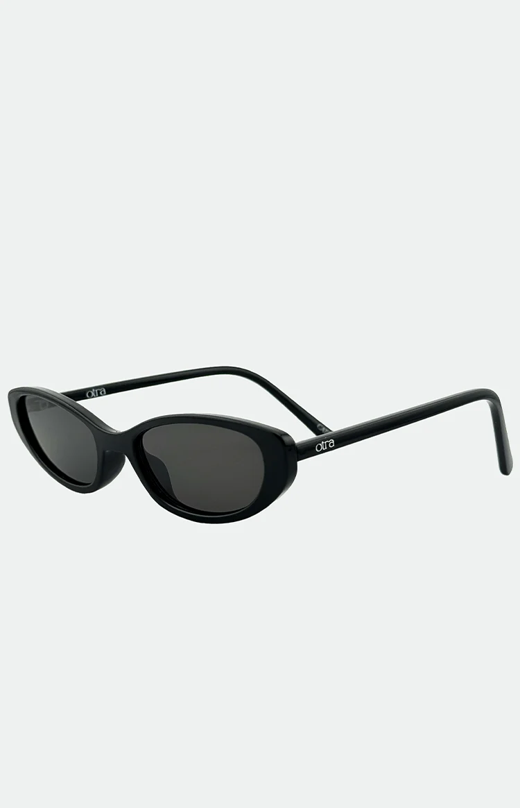 Otra Eyewear Lulu Black Thin Cat Eye Sunglasses