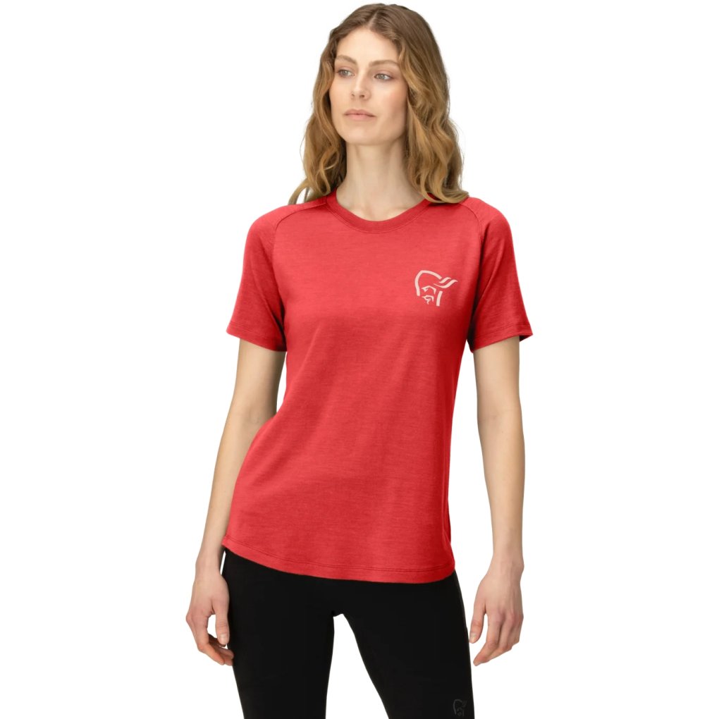 Norrona femund pureUll T-Shirt Women - Paprika Red