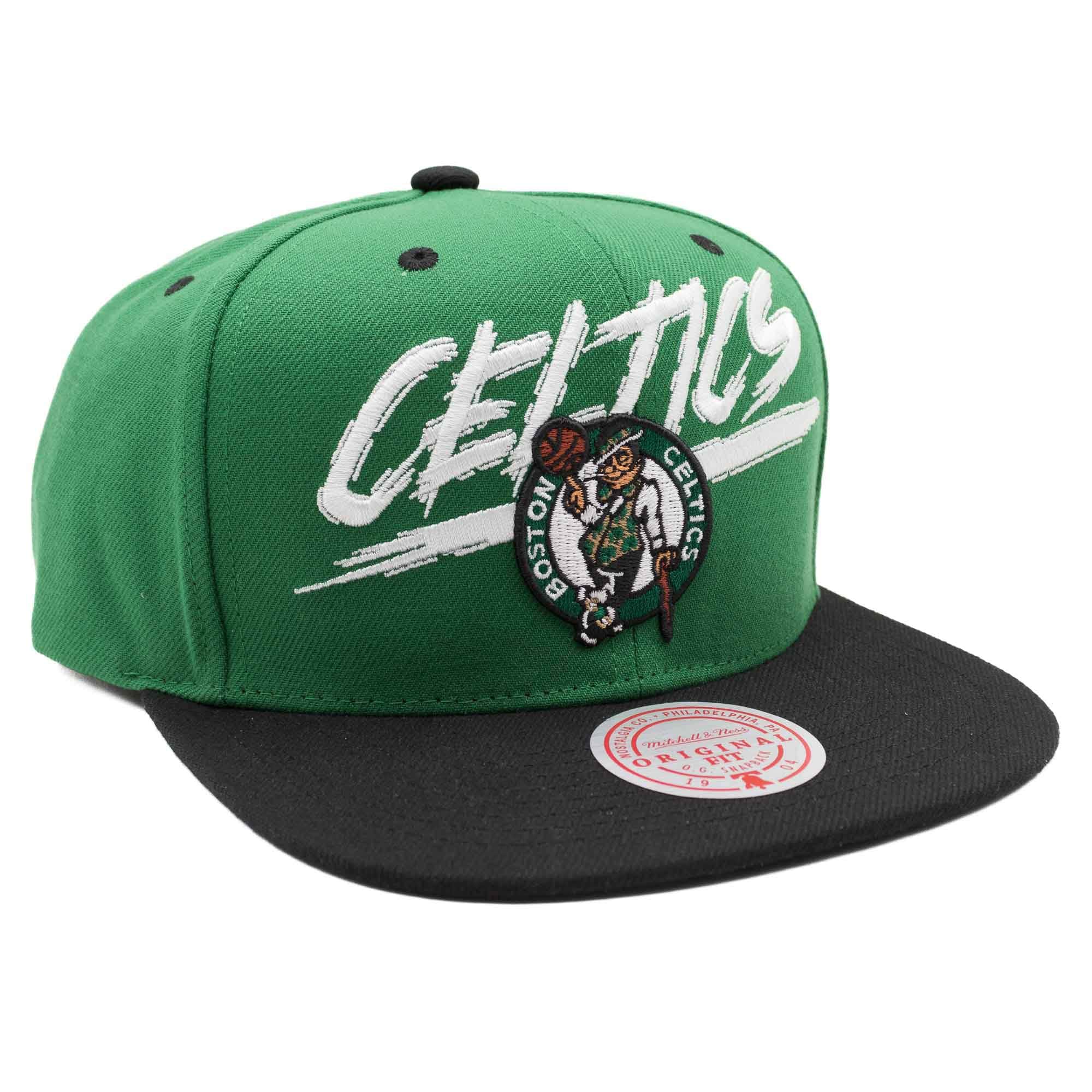 Boston Celtics Transcript Mitchell & Ness Snapback NBA Cap