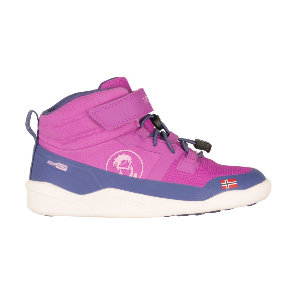 Trollkids Hovden Winter Barefoot Hiker Kids - Mallow Pink/Violet Blue/Wild Rose