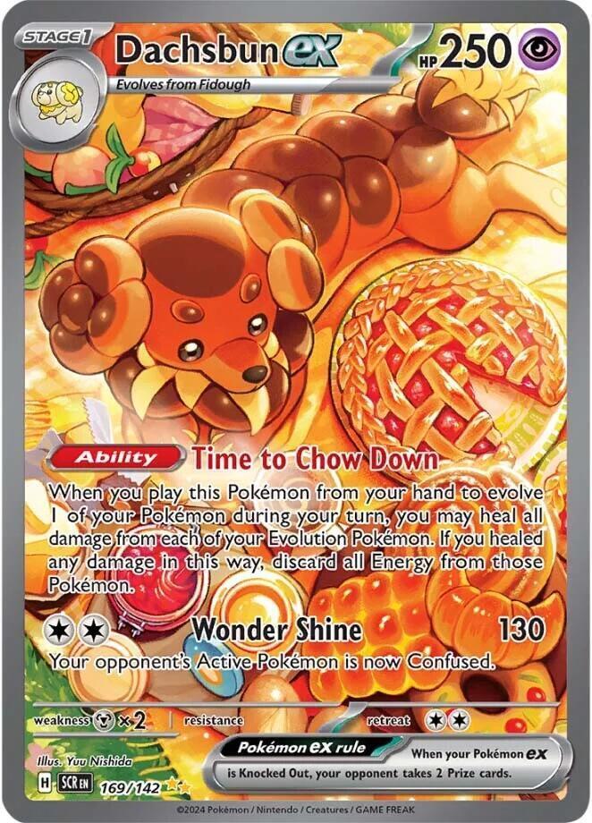 Pokemon SV07: Stellar Crown 169/142 Dachsbun ex Near Mint