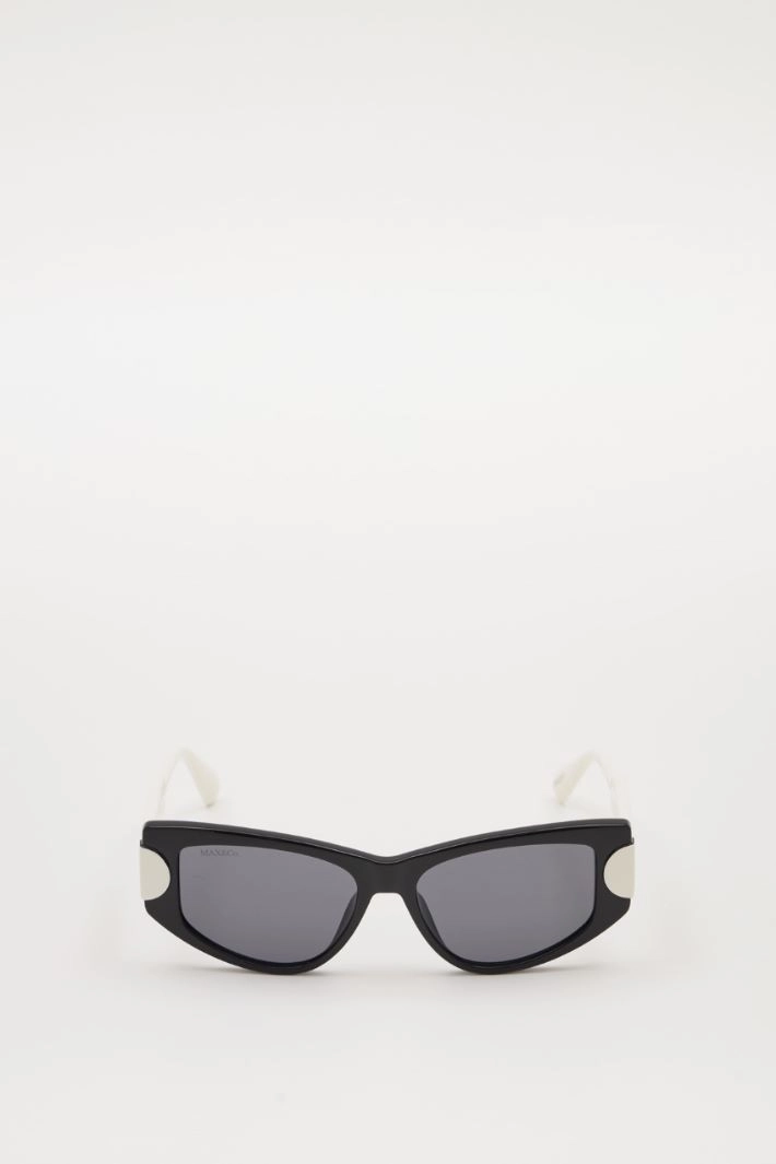 Sunglasses with contrasting temples - BLACK WHITE