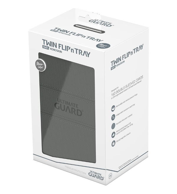 Ultimate Guard Twin Flip'n'Tray 160+ XenoSkin Monocolor - Grey