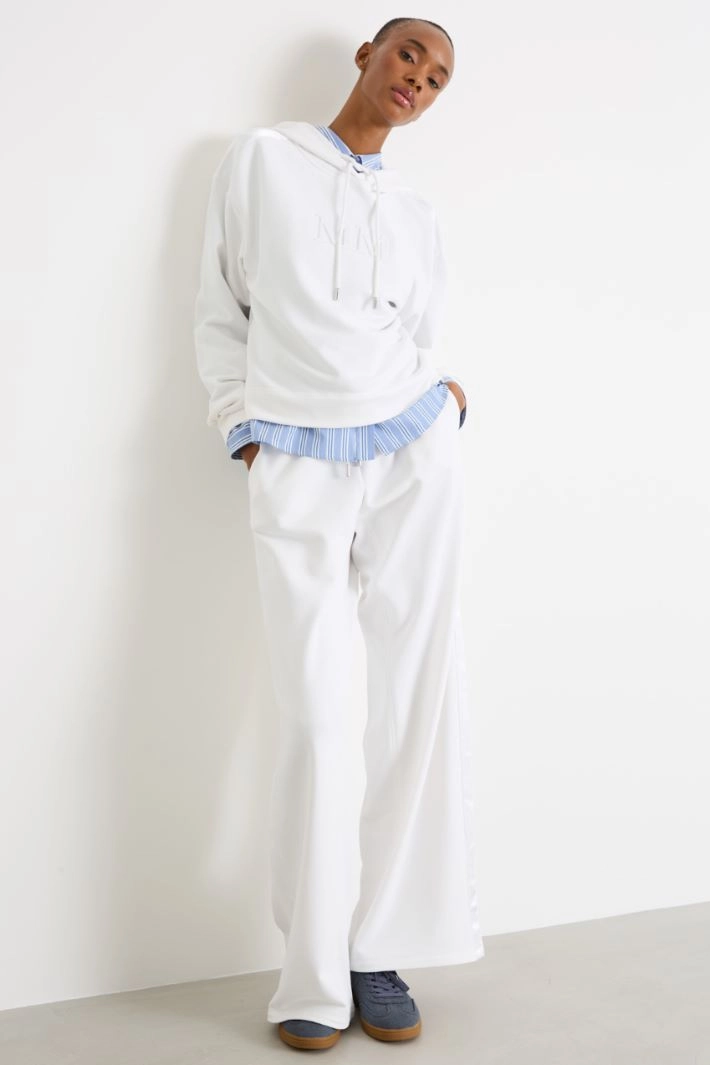 Drawstring hoodie - WHITE