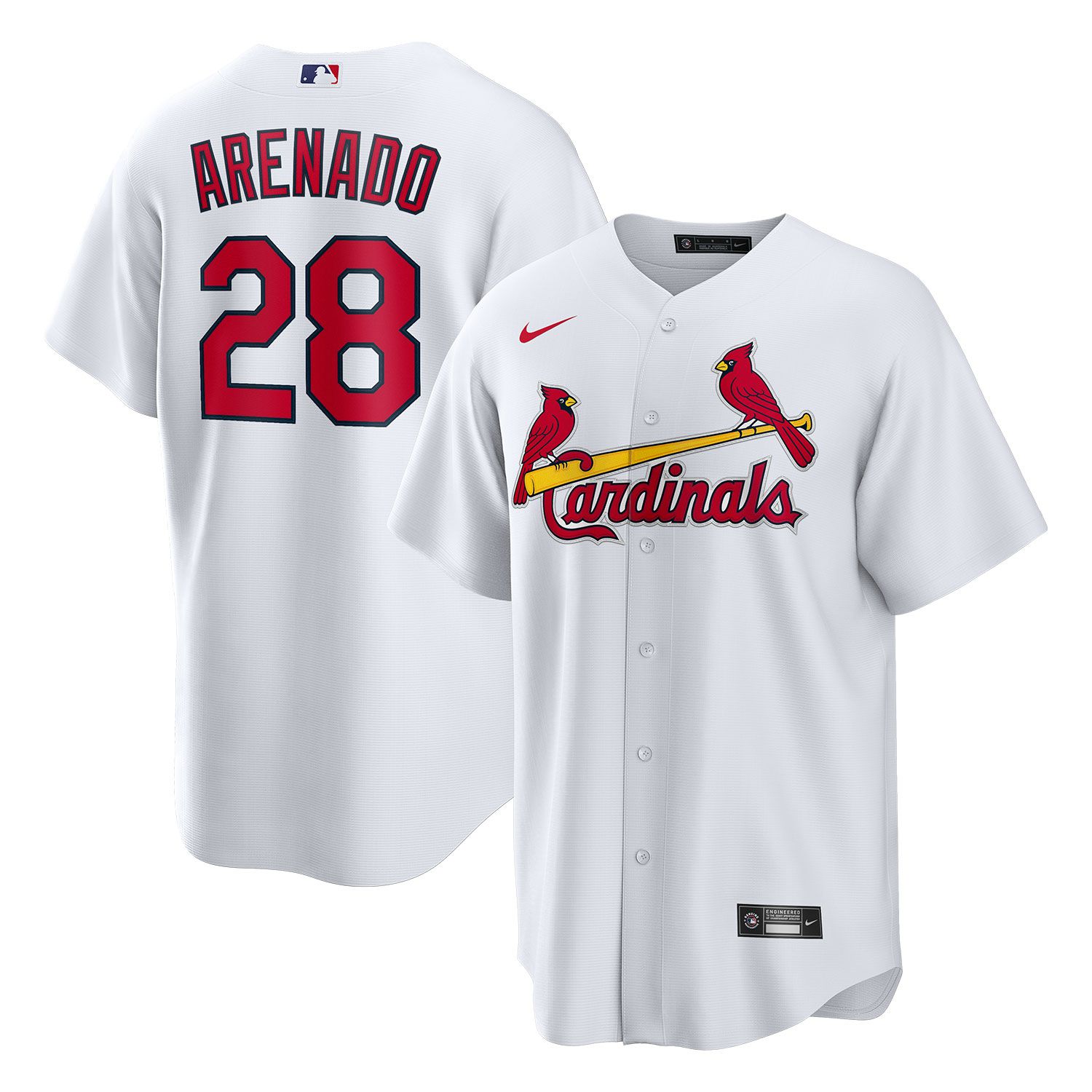 Nolan Arenado #28 St. Louis Cardinals Nike MLB Jersey White