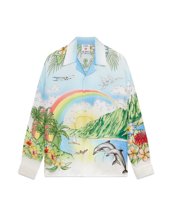 ALOHA LONG SLEEVE SILK SHIRT