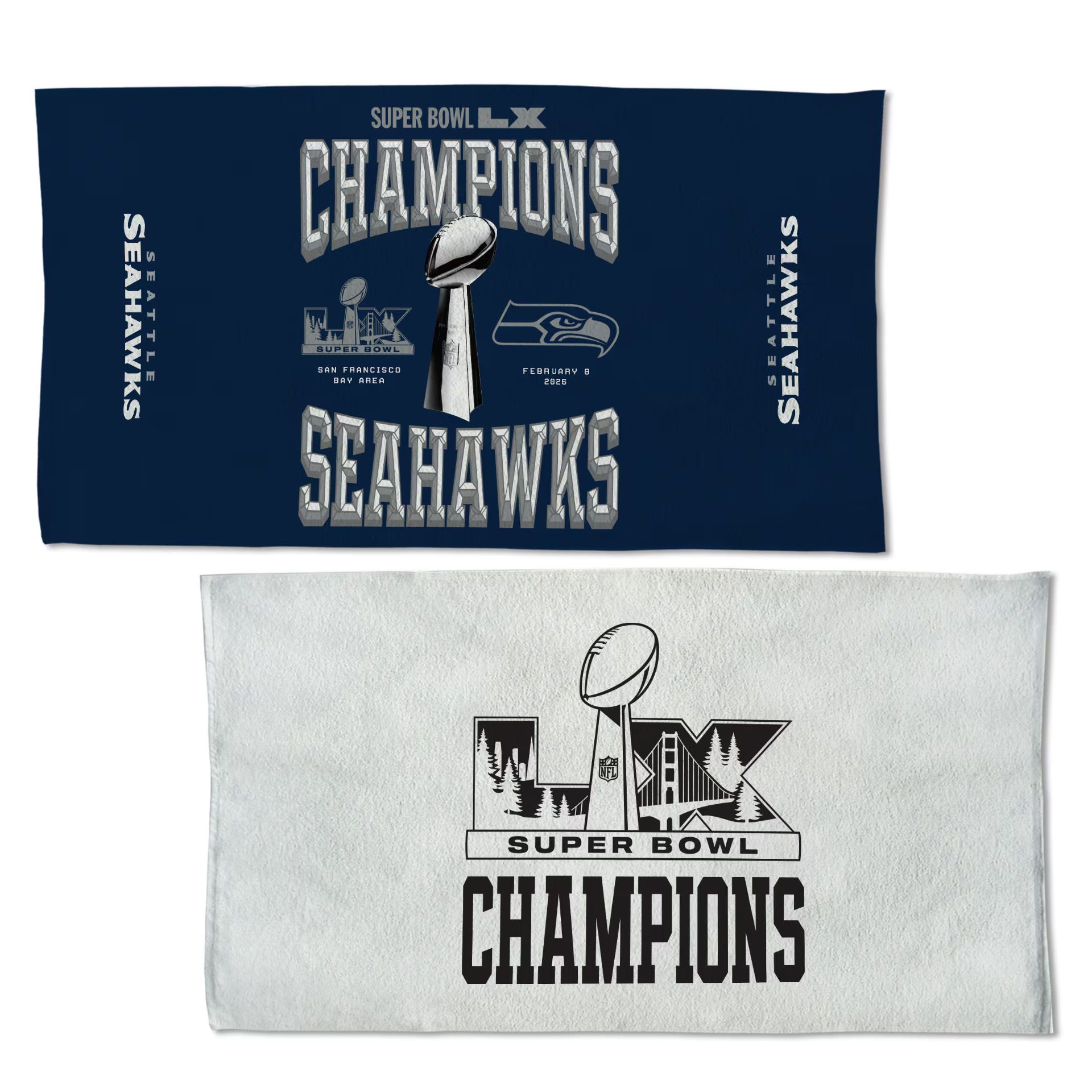 Seattle Seahawks Super Bowl LX Champions Locker Room NFL Towel