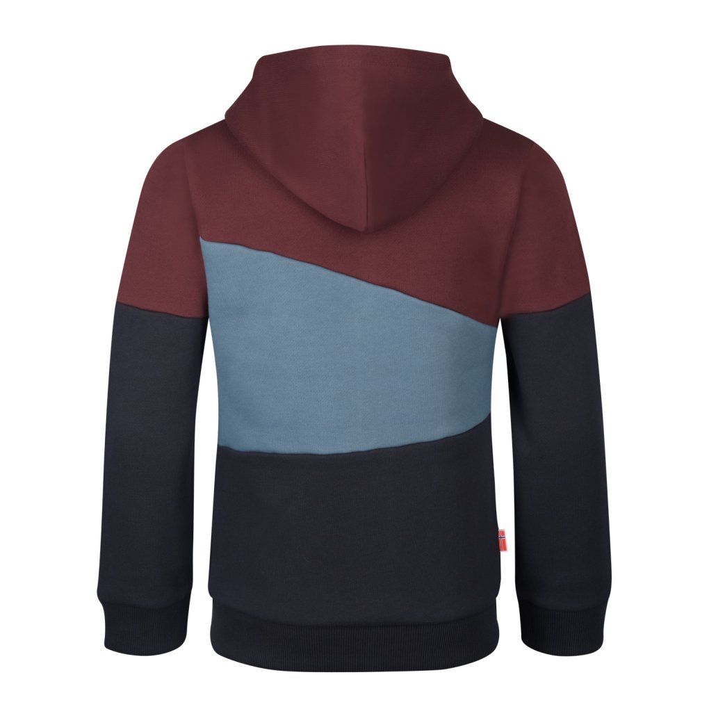 Trollkids Alesund Sweater Kids - Chestnut/Cteel Blue/Black