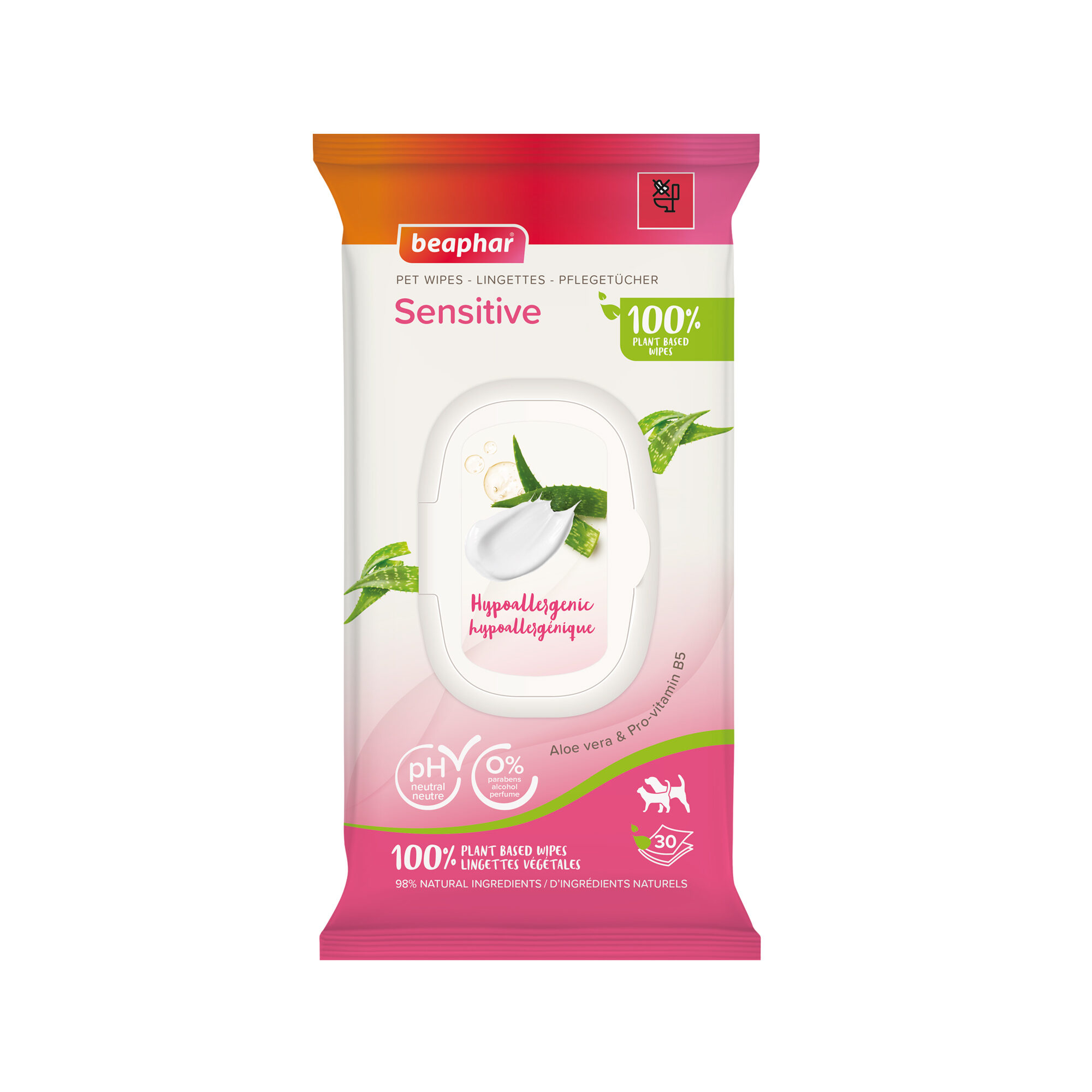 Beaphar Animal Wipes Sensitive - 30 pieces
