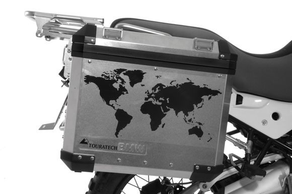 Touratech World Map Stickers for ZEGA Pro / ZEGA Pro 2 and ZEGA Mundo - Universal BlackRef: Trt00178A / 01-050-0800-0