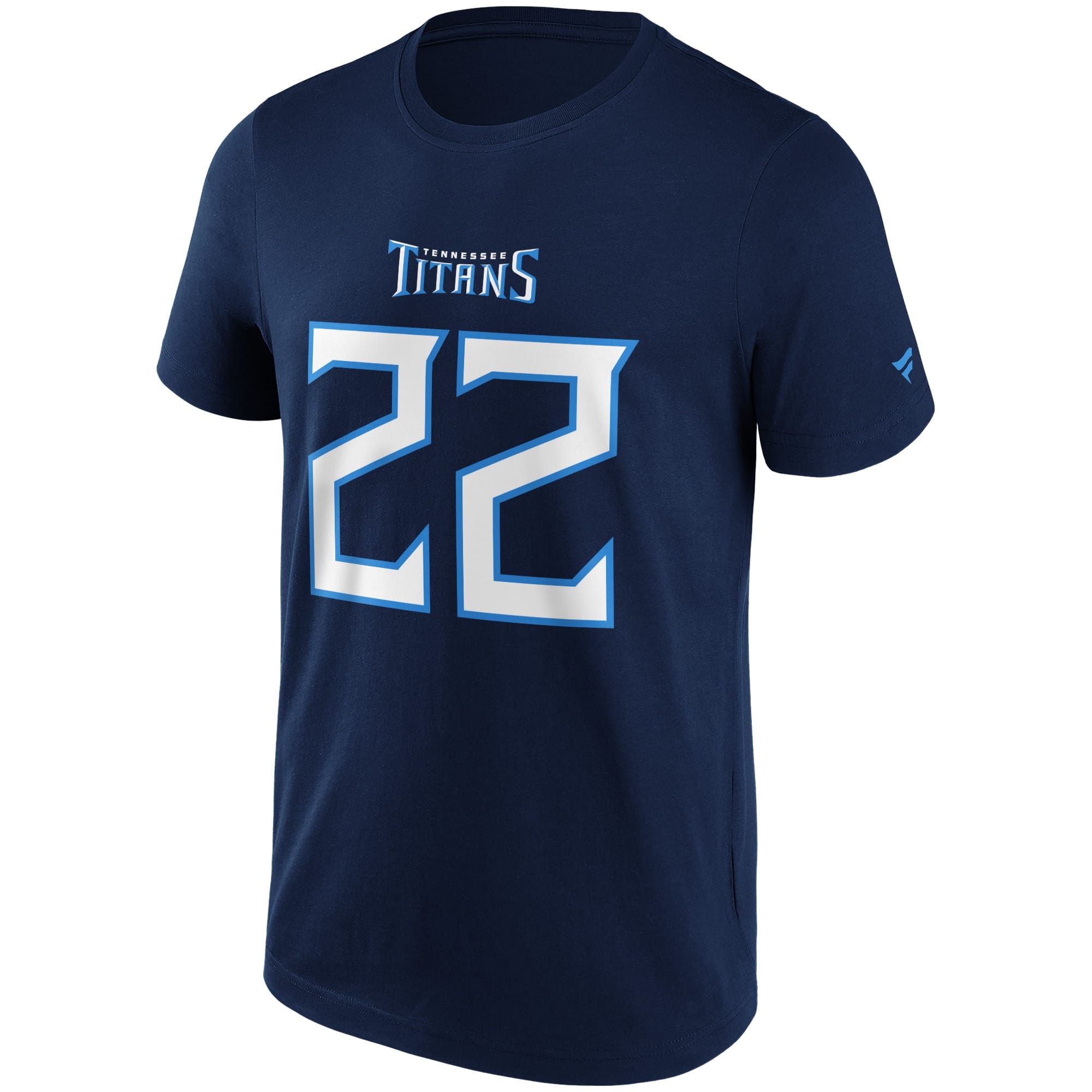 Derrick Henry #22 Tennessee Titans Iconic Player NFL T-Shirt Navy
