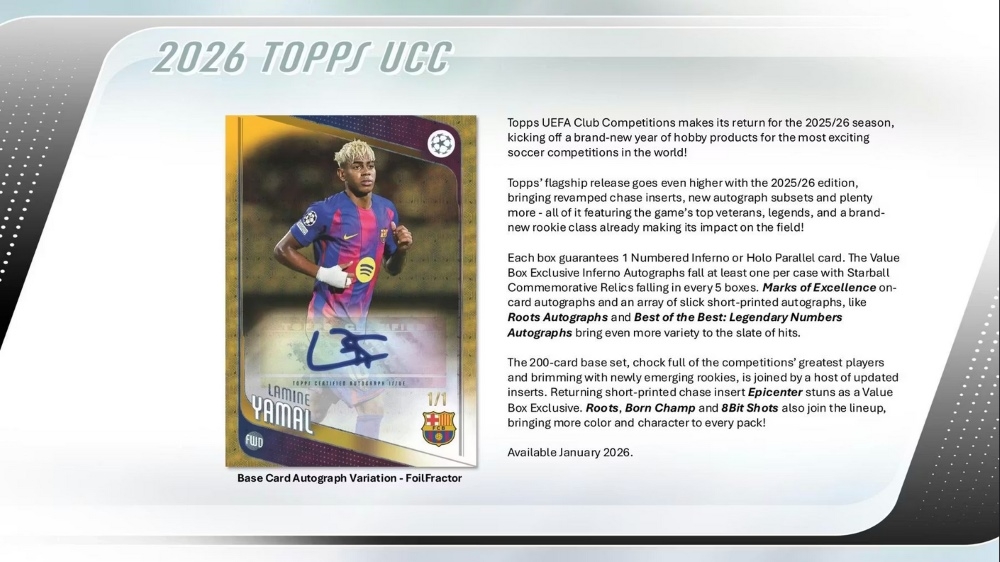 2025/26 Topps UEFA Club Competitions Fußball Blaster Box
