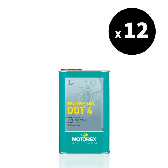 Liquide de frein Motorex Brake Fluid DOT 4 - 1L x12 UniverselRef : MX00231A / 3062690
