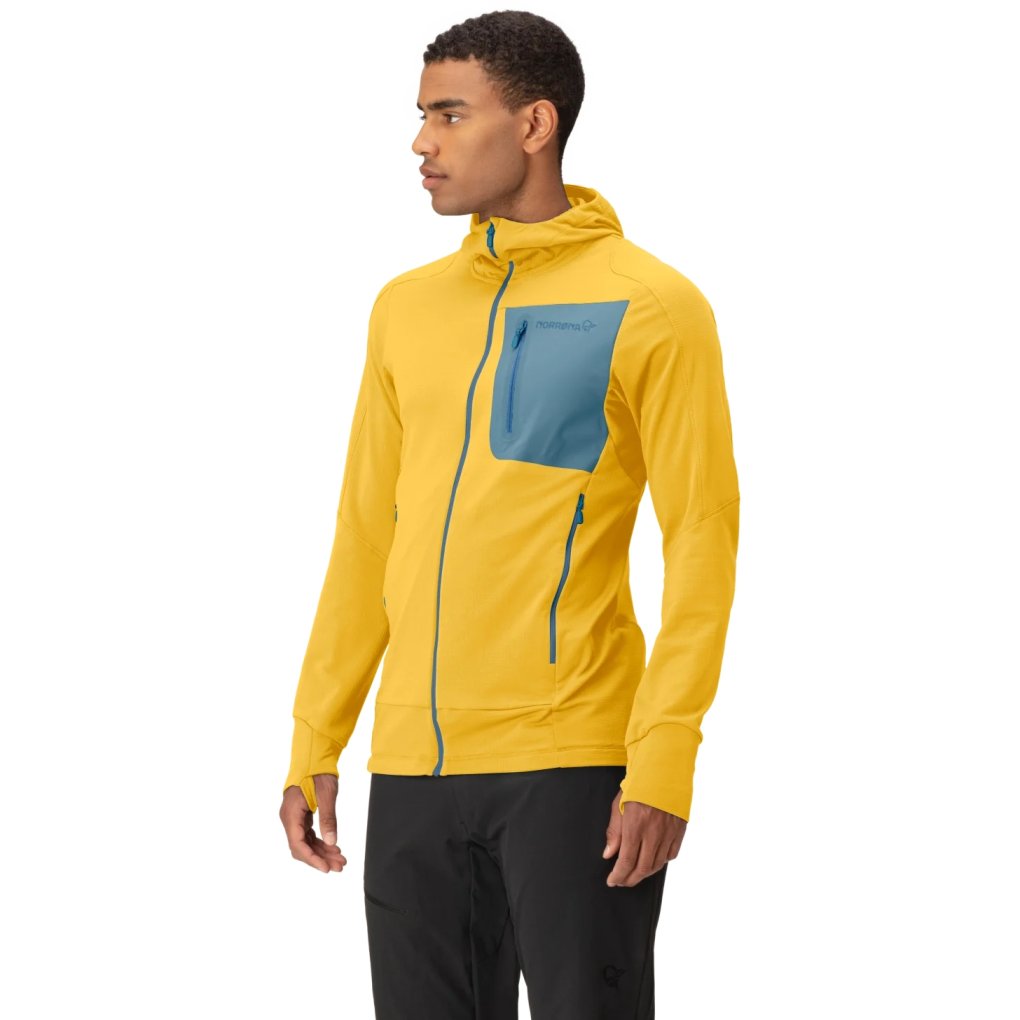 Norrona falketind Power Grid Hood Jacket Men - Calendula