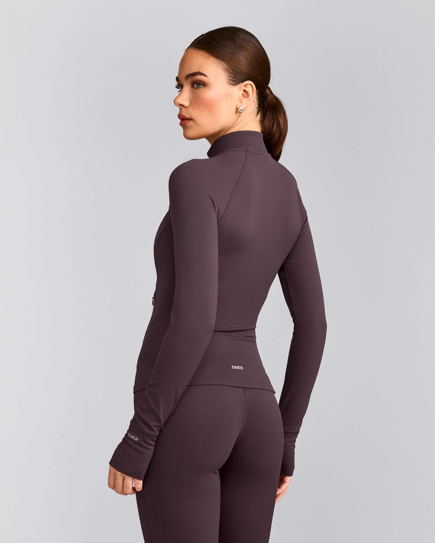 SoftMotion™ Jacket with Grey Logo | Dark Umber Brown
