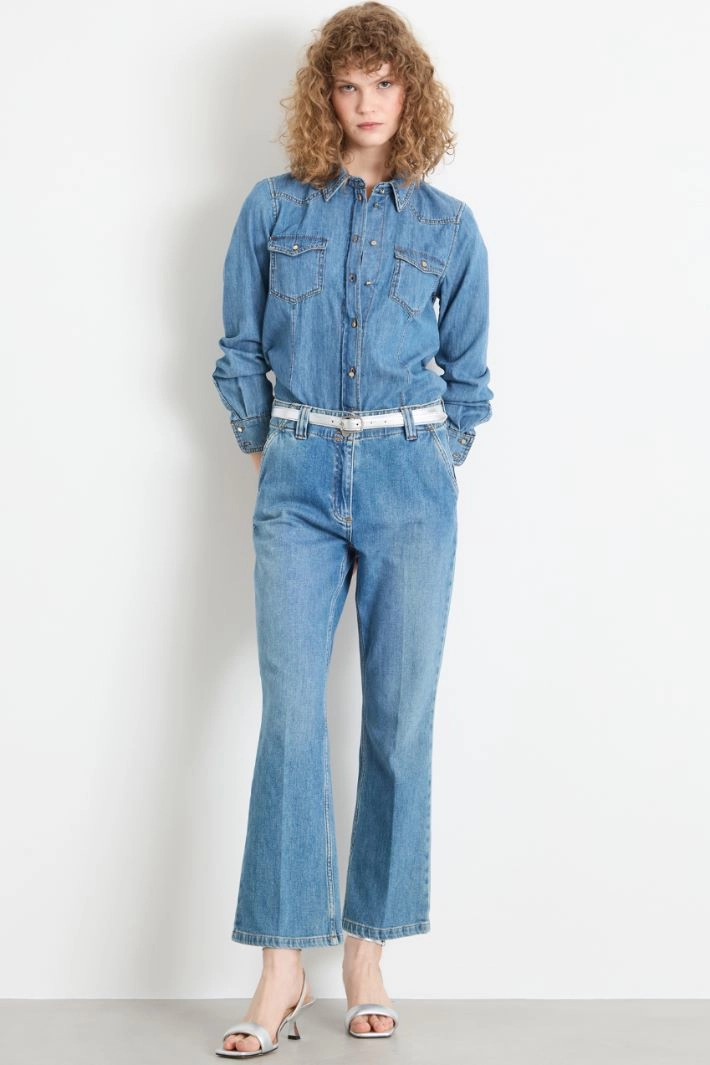 Pressed-crease jeans - LIGHT BLUE