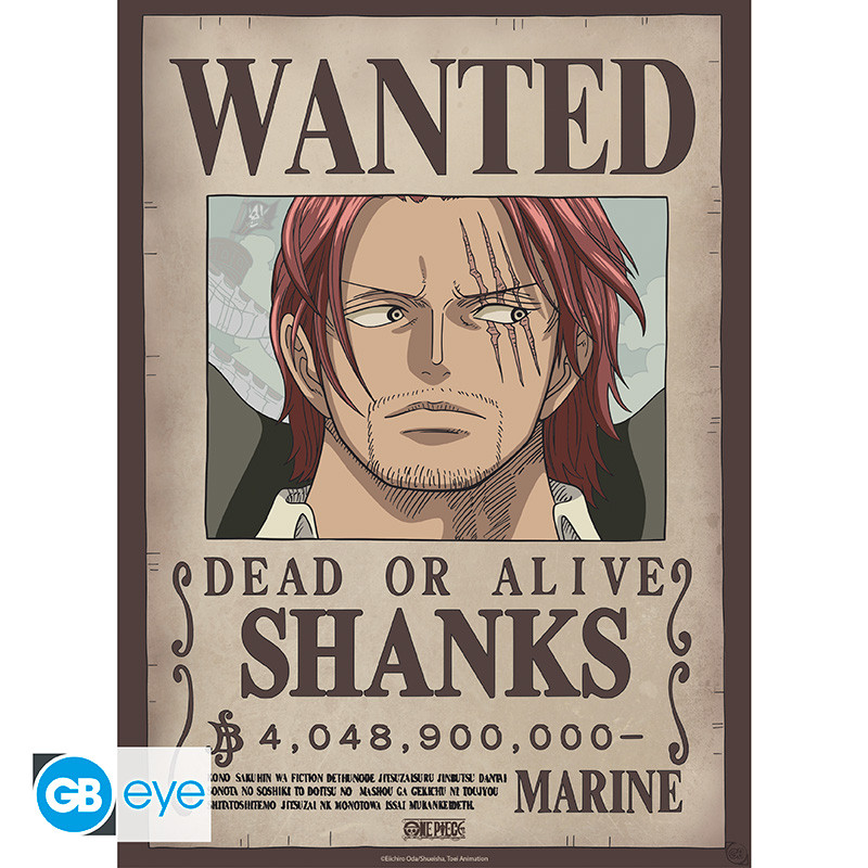 ONE PIECE Set 2 Chibi Posters Wanted Shanks & Blackbeard