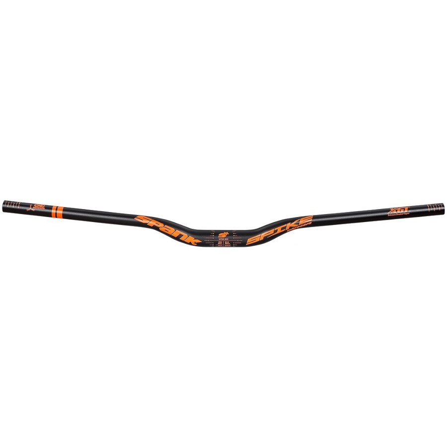Spank Spike 800 VibroCore XGT MTB Handlebar - shotpeen black/orange