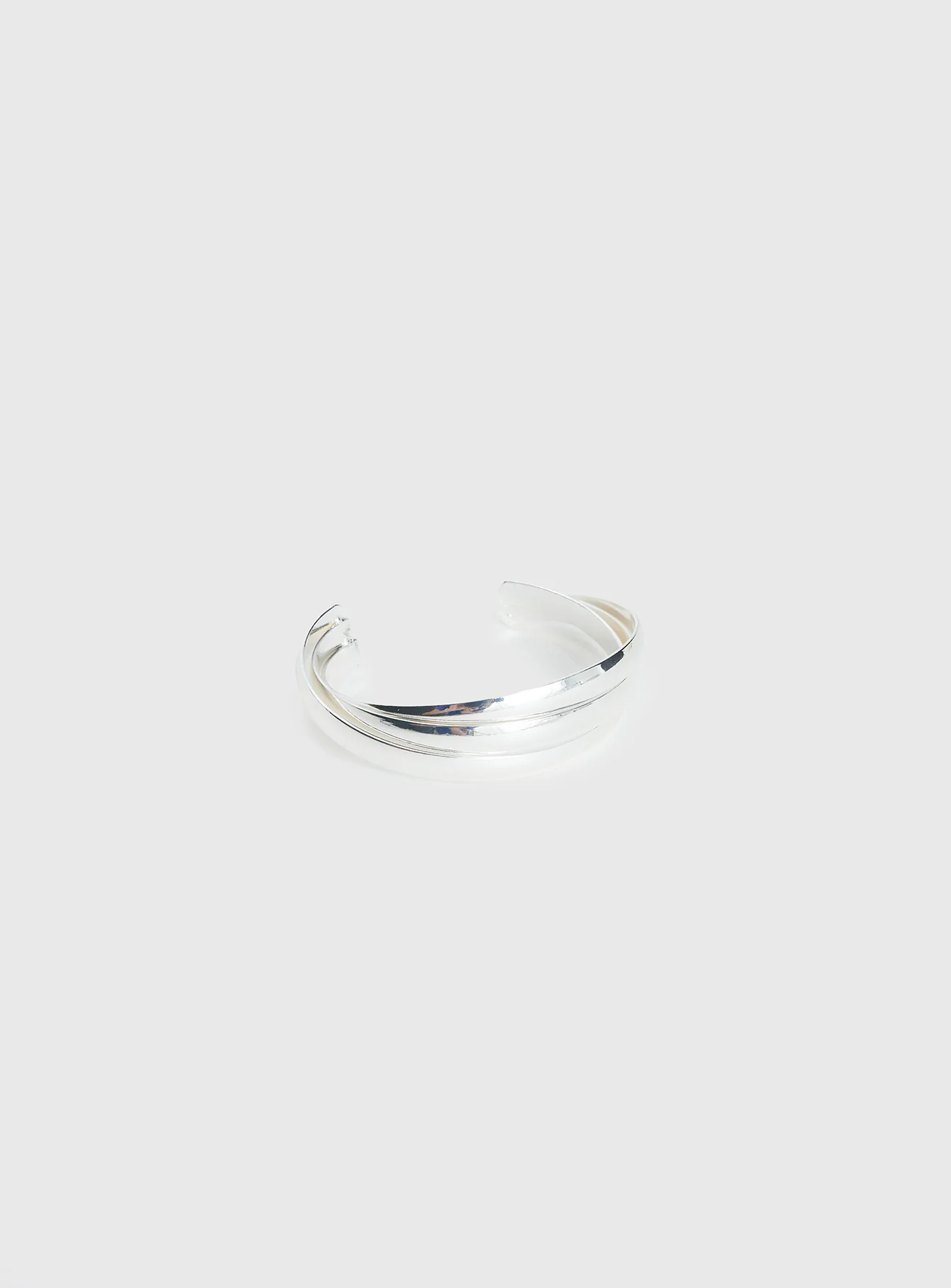 Affluent Layered Cuff Silver