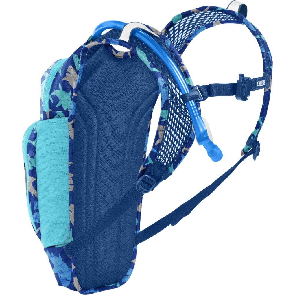 CamelBak Mini M.U.L.E. 5L Hydration Pack Kids + 1.5L Crux Reservoir - sharks