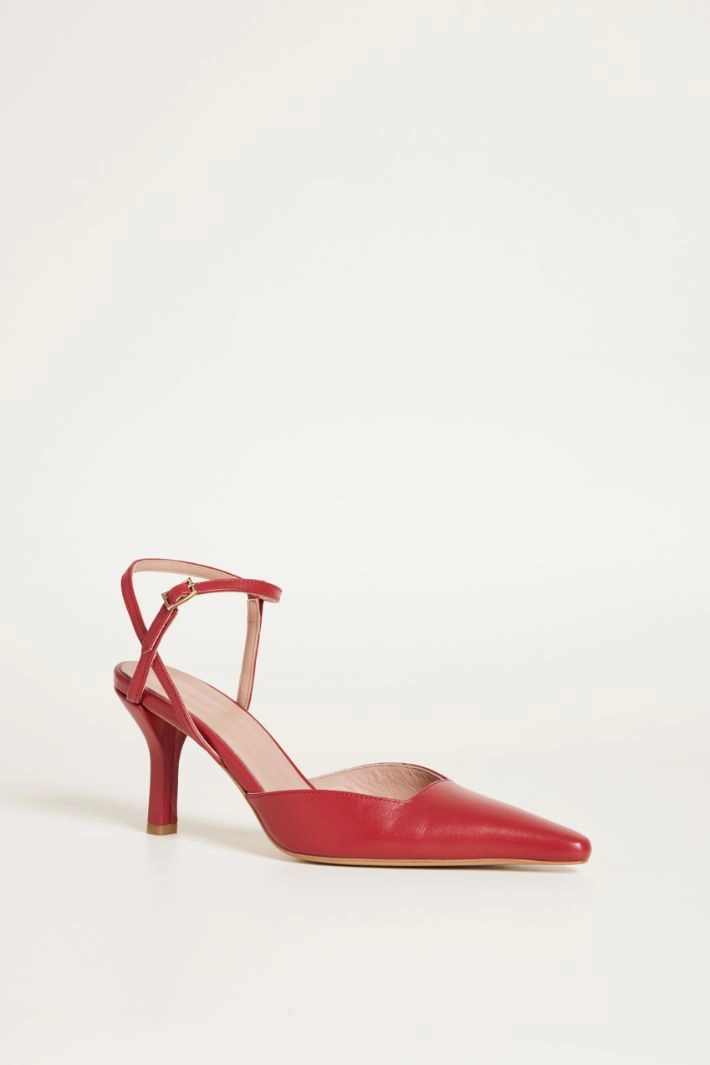 Leather sandals - RED