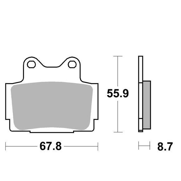 SBS 570HF Organic Front/Rear Brake Pads (Depending on Model)Ref: 570HF / 570000