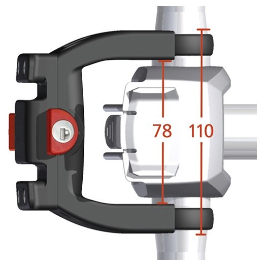 KLICKfix Handlebar Adapter E With Lock 0211EBL
