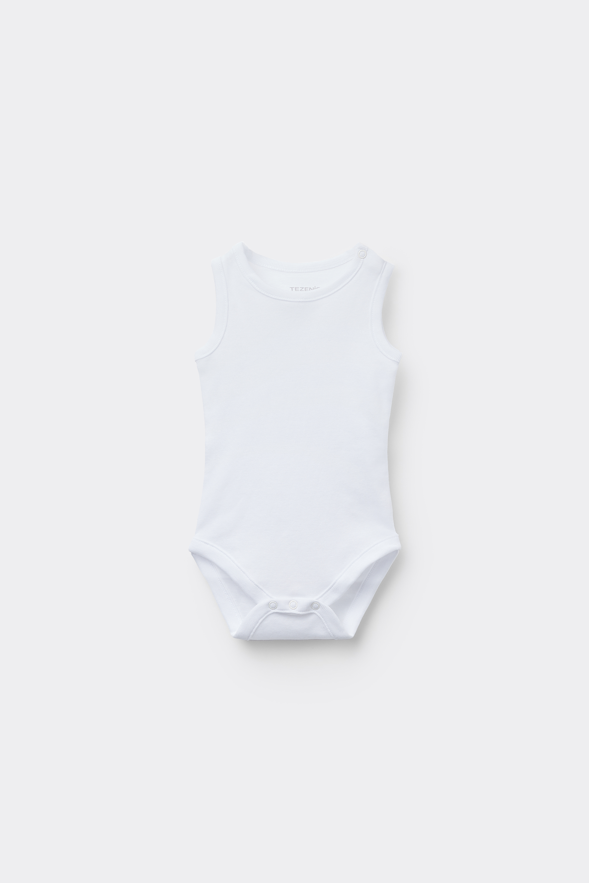 Baby Plain Pure Cotton Bodysuit with Wide Shoulder Straps
