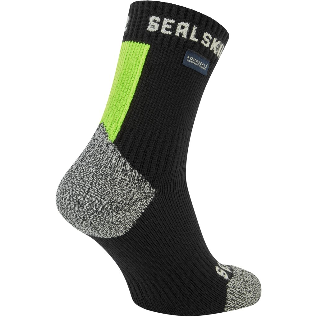 SealSkinz Dunton Waterproof All Weather Ankle Length Socks with Hydrostop - Neon Yellow