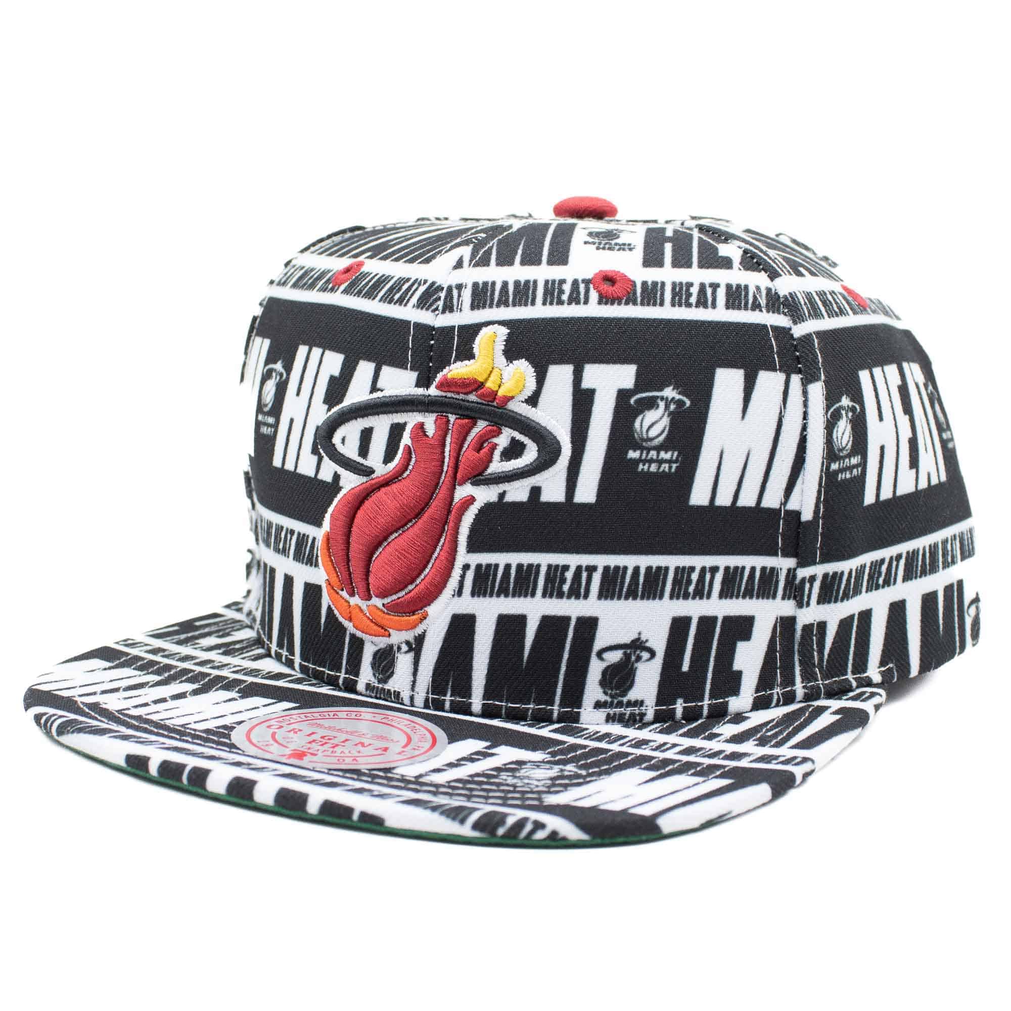 Miami Heat Meat Paper Snapback NBA Cap Black