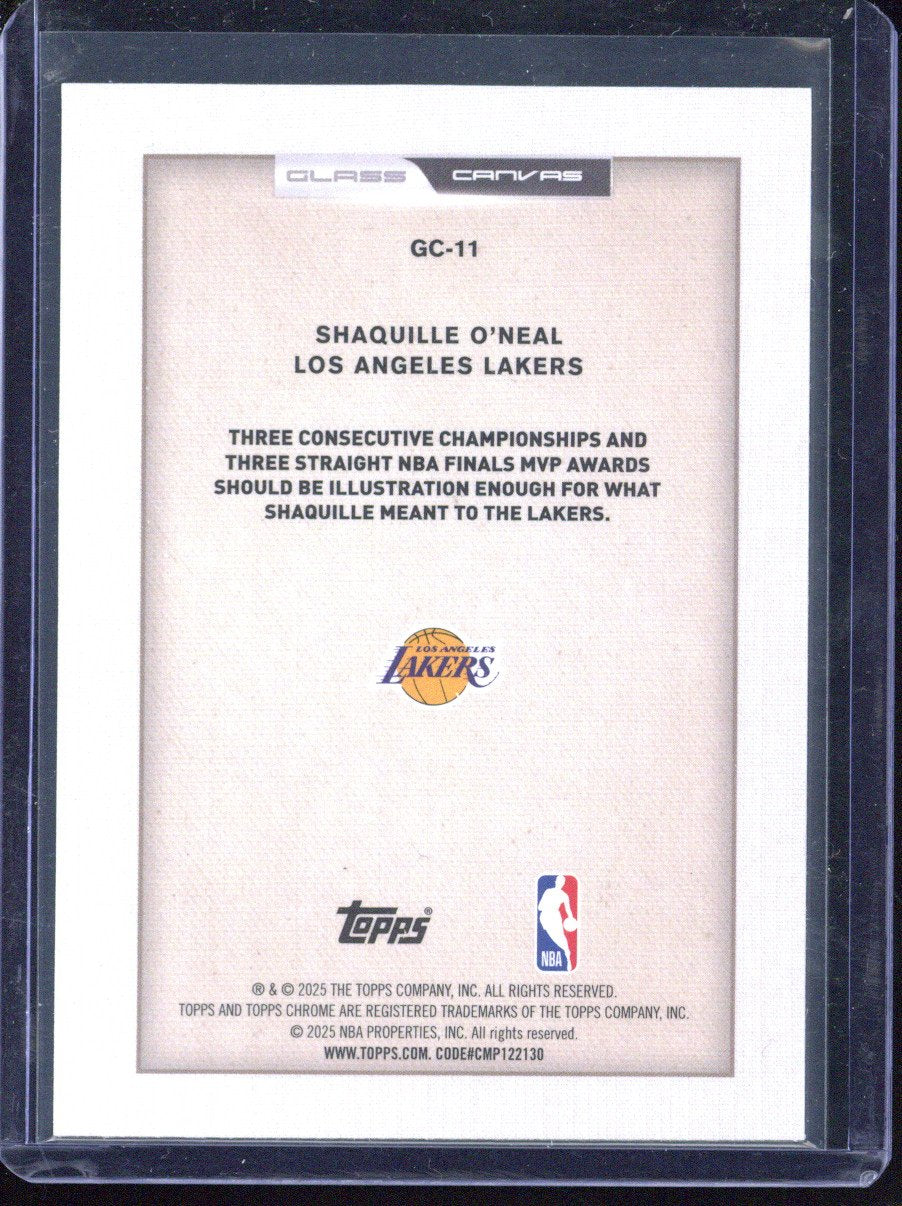 2025-26 Topps Chrome Shaquille O'Neal Glass Canvas #GC-11