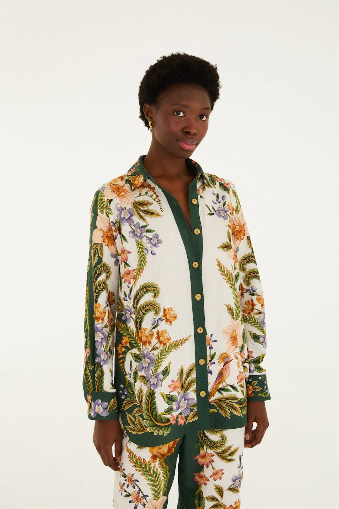 Sand Nature Collared Buttoned Shirt