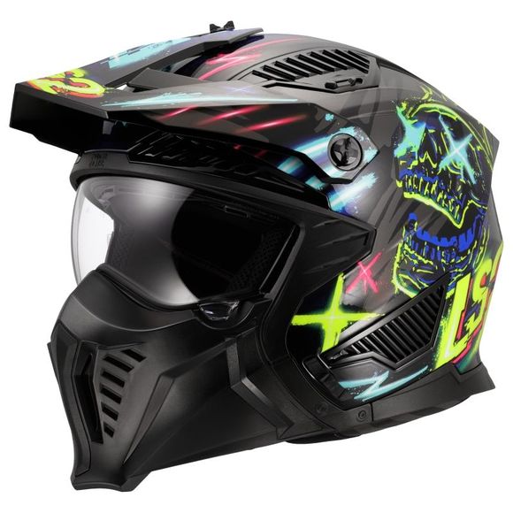 LS2 OF606 DRIFTER - RAYZ Jet Helmet - Black / BlueRef: LS1038